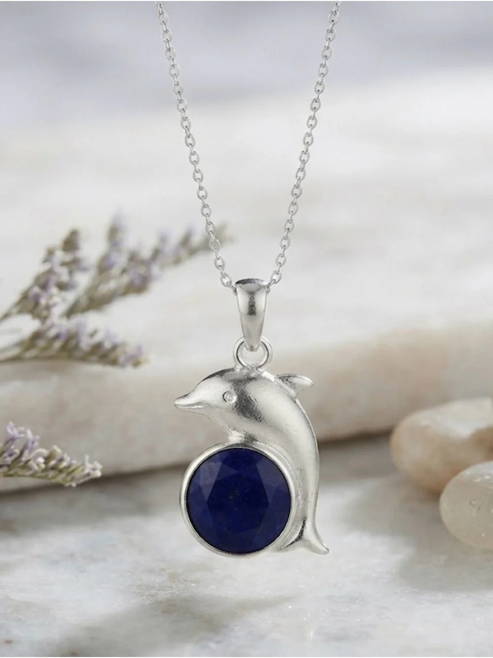 Lapis Lazuli Pendant Sterling Silver Necklace